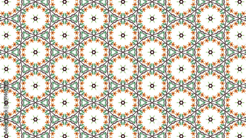 Geometric floral textile Seamless background for fashion.