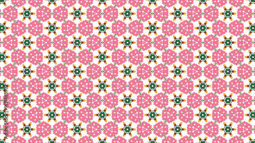 Geometric floral textile Seamless background for fashion.