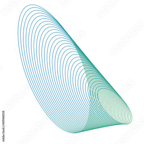 Minimal colorful abstract form. Forma colorida abstracta con lineas.