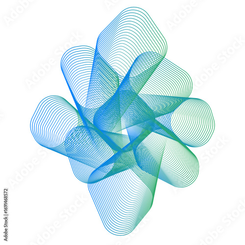 Minimal colorful abstract form. Forma colorida abstracta con lineas.