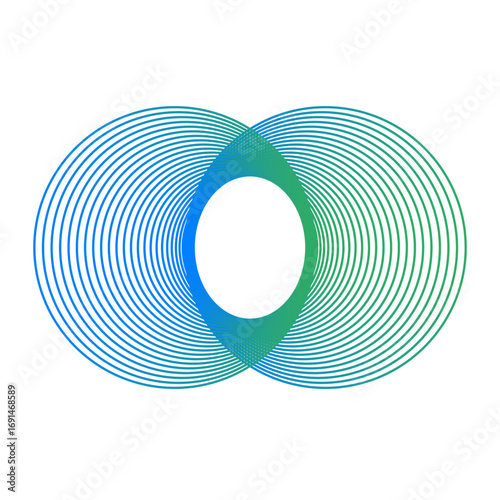 Minimal colorful abstract form. Forma colorida abstracta con lineas.
