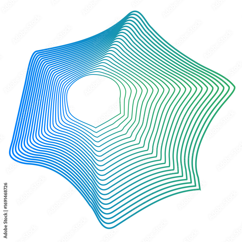 Minimal colorful abstract form. Forma colorida abstracta con lineas.
