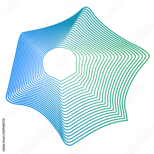 Minimal colorful abstract form. Forma colorida abstracta con lineas.