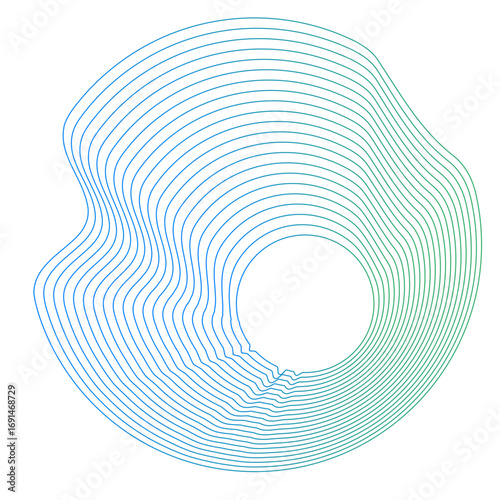 Minimal colorful abstract form. Forma colorida abstracta con lineas.
