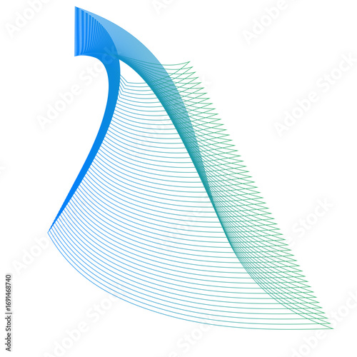 Minimal colorful abstract form. Forma colorida abstracta con lineas.