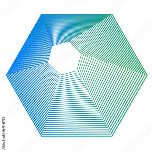 Minimal colorful abstract form. Forma colorida abstracta con lineas.