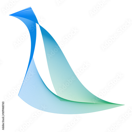 Minimal colorful abstract form. Forma colorida abstracta con lineas.