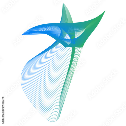 Minimal colorful abstract form. Forma colorida abstracta con lineas.