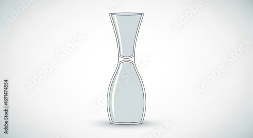 Elegant Glass Jigger with Narrow Waist and Rounded Base Design