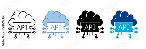 Api  Icon Set Multiple Style Collection
