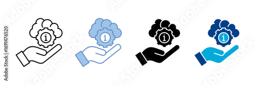 Information Service Icon Set Multiple Style Collection