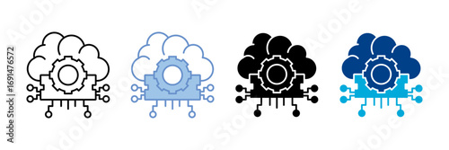 Saas  Icon Set Multiple Style Collection