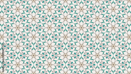  Seamless background for fashion, tapestries, prints design.
