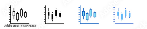 Output Chart  Icon Set Multiple Style Collection