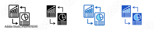 Comparative Metrics  Icon Set Multiple Style Collection