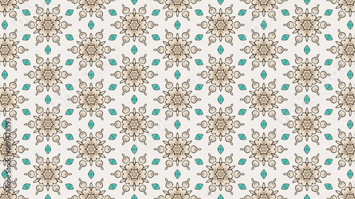  Seamless background for fashion, tapestries, prints design.