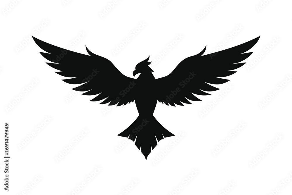 Obraz premium eagle with wings vector dove wings eagle illustration design icon