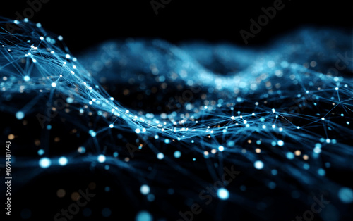 Abstract Network Connections Representing Digital Technology