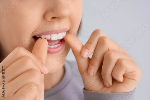 Young woman with occlusal s...