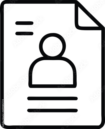 Application file with curled corner line art for presentations and print