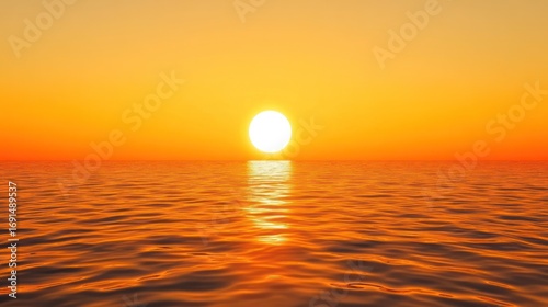Sunset over calm sea