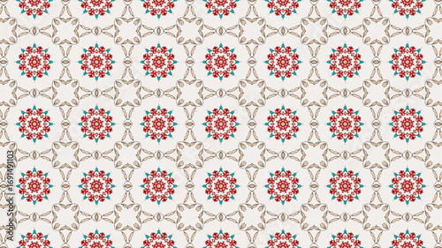 Floral repeated seamless pattern background. Great design for textile, stationery, and wallpaper.