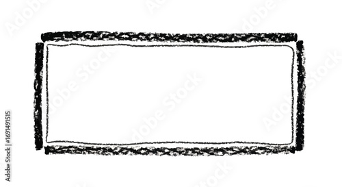Hand-drawn Rectangular Frame Border Design Element.