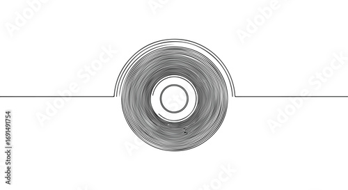 Abstract Circular Design Minimalist Gray Disc.