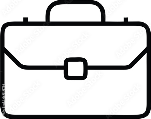 Business briefcase outline icon for web design and mobile app interface