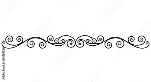 Elegant Swirl Design Decorative Border.