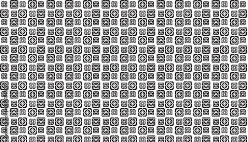 Black and White Repeating Square Geometric Pattern on White Background abstract