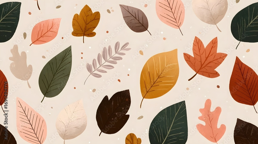 autumn leaves seamless pattern autumn leaves seamless pattern