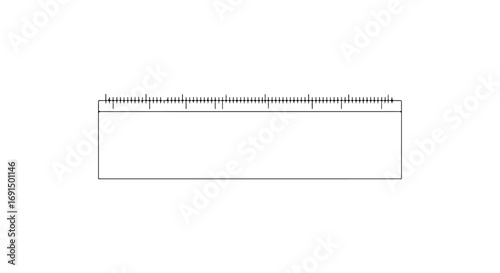 Simple White Ruler Measurement Tool.