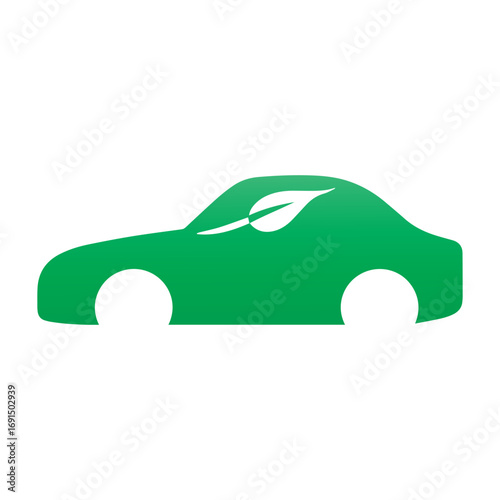 Eco-friendly automotive logo design showing clean energy and environmental harmony