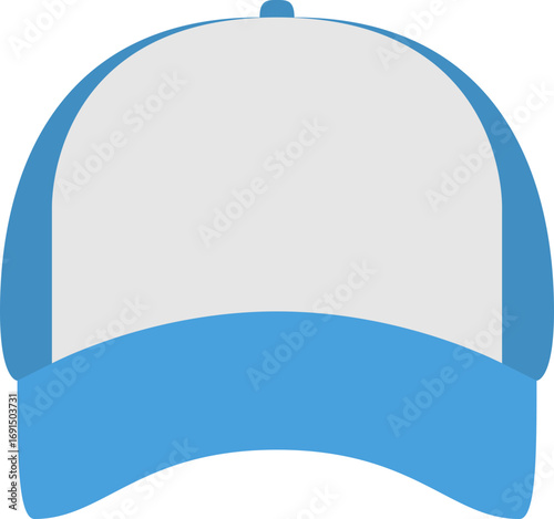 Blue and White Baseball Cap