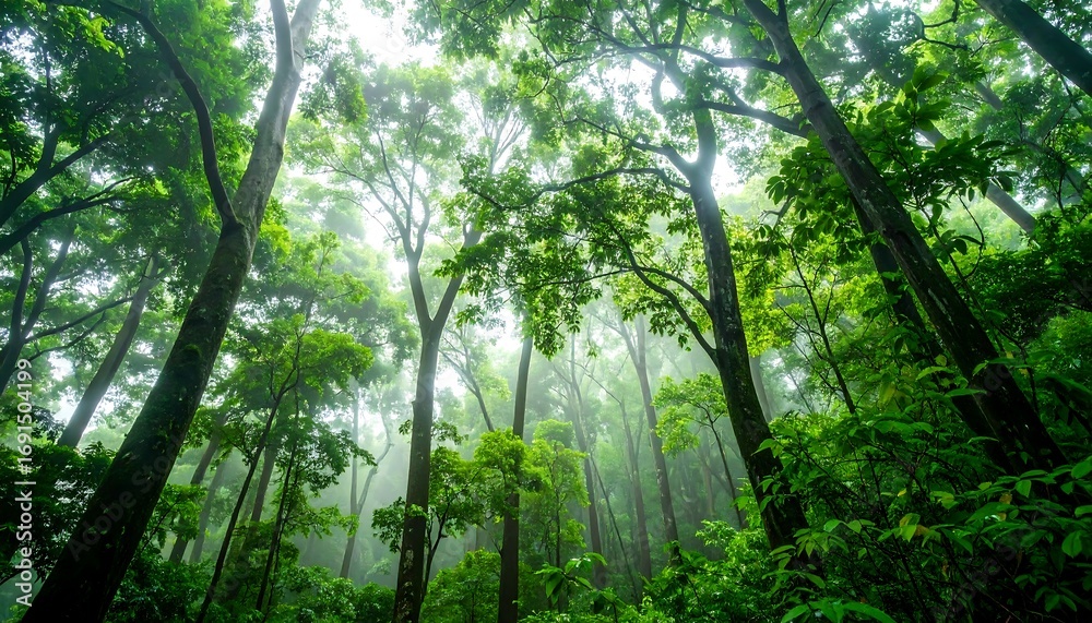 Fototapeta premium Lush green forest canopy