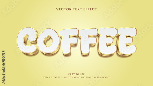 coffee editable text effect vector