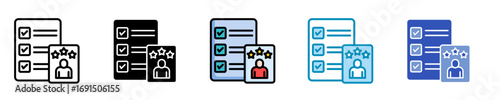Self-Evaluation  Icon Set Multiple Style Collection
