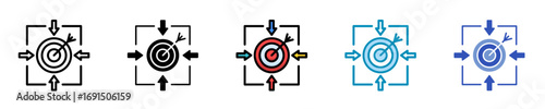Goal Alignment  Icon Set Multiple Style Collection