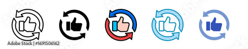 Feedback Loop  Icon Set Multiple Style Collection