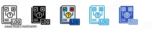 Decision Log  Icon Set Multiple Style Collection