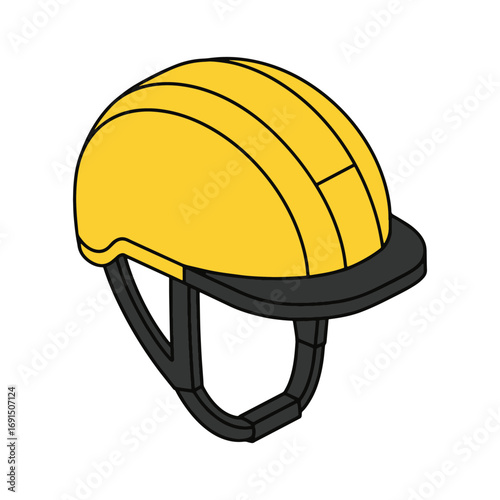 Stay safe with bright yellow construction helmet