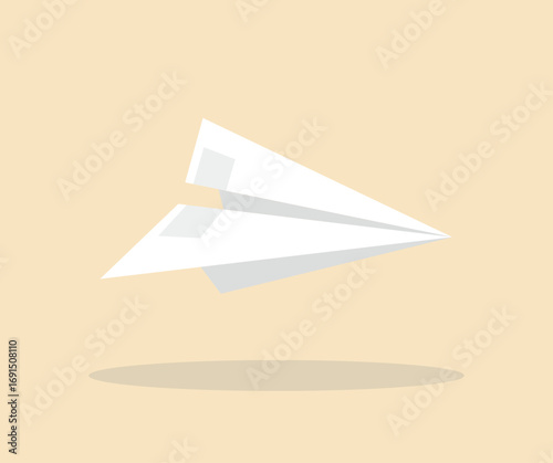 paper airplane icon concept design
