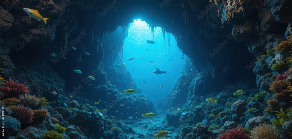 Fototapeta premium Submerged Paradise Exploring a Hidden Aquatic World
