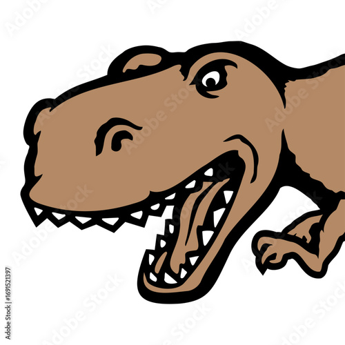 T-Rex Tyrannosaurus Rex Dinosaur Dino Roar Half Side