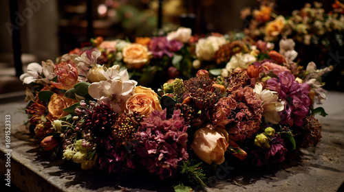 Beautiful Floral Wreath for All Saints’ Day Remembrance