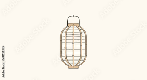 Minimalist Lantern Illustration A Decorative Design for Home Decor and Lighting
