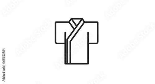 Elegant Kimono Outline Icon for Fashion and Cultural Designs Simple Symbol for Tradition