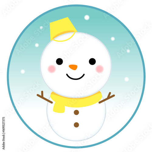 雪だるまのかわいいイラスト
