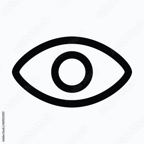 Eye View Vision Isolated Vector Lineal Style Icon